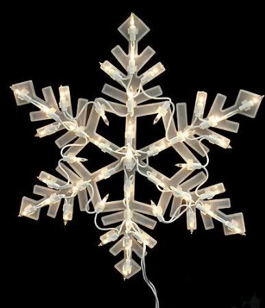 16 inch Lighted Snowflake Christmas Window Silhouette Decoration
