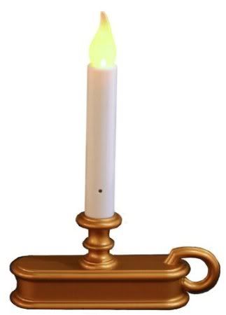 Good Tidings LED Single-Tier Window Candle with Light Sensor Antique Color