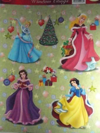 Princess Static Cling Window Decoration - Christmas Theme