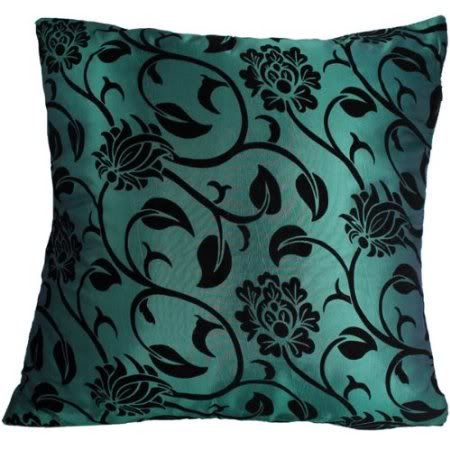 Flowering Vine Silk Throw Pillow Cover