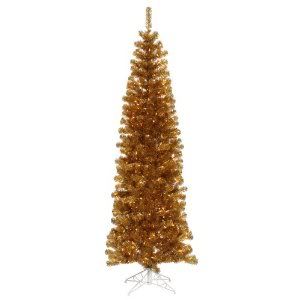 Vickerman Antique Gold Pencil Christmas Tree