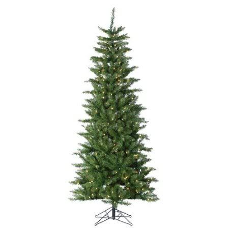 Pre-Lit Slim Augusta Pine Christmas Tree - Multi-Color Lights