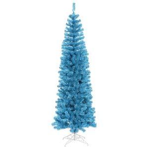 Vickerman Sky Blue Pencil Christmas Tree