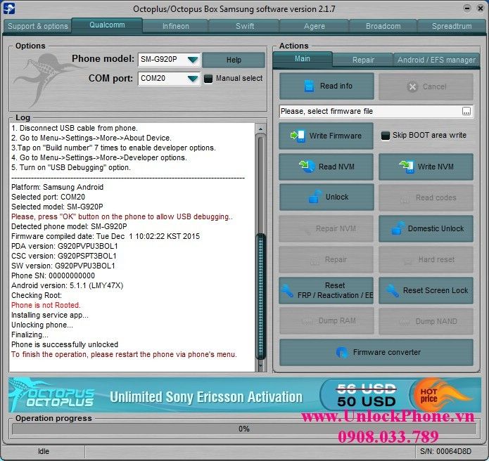Unlock Samsung Galaxy Note 5, Note 4, S6, S5 trùng IMEI lấy liền