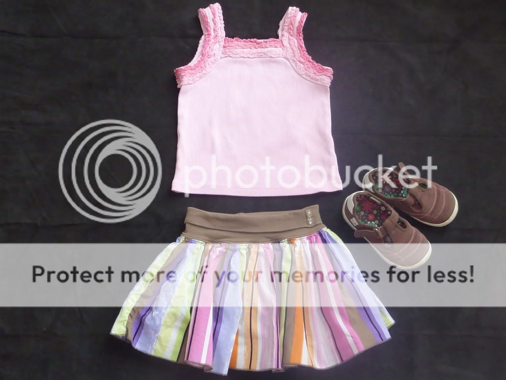 The Childrens Place 3T pink tank top & TCP 3T skirt w/attached shorts