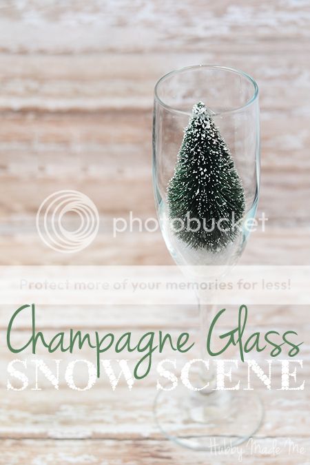 Champagne Glass Snow Scene