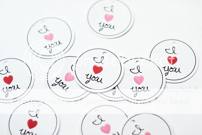 "I Heart You" Free Printable Valentine's Day Gift Tags